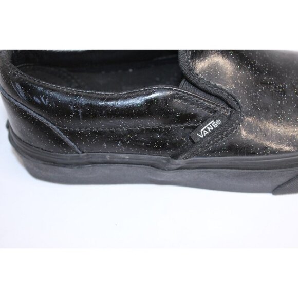 Vans Asher Black Glitter Women's 7.5 Rubber Slide On Skate Board Sneakers NWOB - Picture 6 of 9
